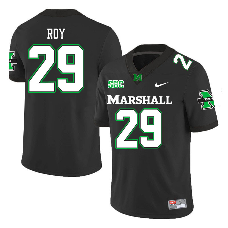 Men #29 Ishmael Roy Marshall Thundering Herd SBC Conference College Football Jerseys Stitched-Black